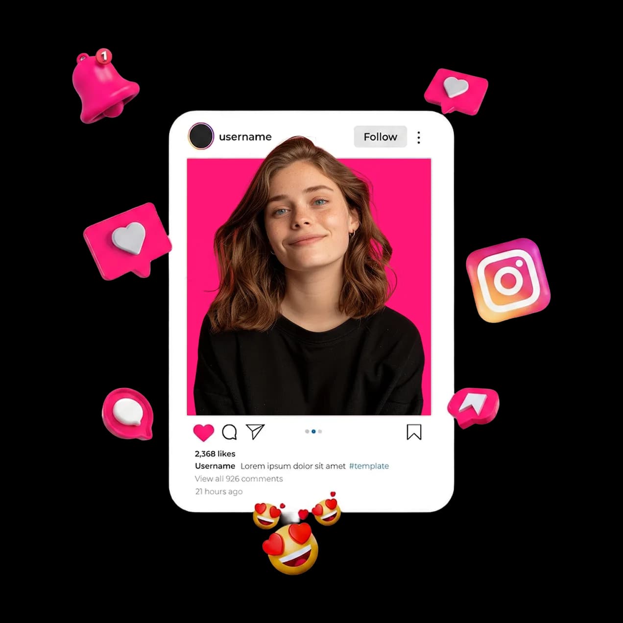 A delighted customer watching their Instagram grow